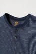 Лонгслив H&M 92см темно синий полоска 103580290 - изображение 2