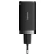 Сетевое быстрое зарядное устройство 3 выхода на 65 Вт BASEUS GaN5 Pro (2 Type-C, 1 USB, QC, PD3.0). Black - изображение 3