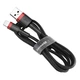 USB кабель для iPhone с разъемом Lightning BASEUS Cafule (1.5A, 2M). Black-Red - изображение 4