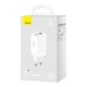 Швидкий зарядний пристрій 3 виходи на 65 Вт BASEUS GaN5 Pro (2 Type-C, 1 USB, QC, PD3.0). White - зображення 10