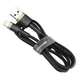 USB кабель для iPhone з роз'ємом Lightning BASEUS Cafule (1.5A, 2M). Black-Gold - зображення 8