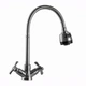 Смеситель для кухни DOMINO DK-H1-2N-103MA Chrom крест керамика,с гофровливом - изображение 3