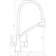 Змішувач для кухні під осмос Globus Lux LAZER GLLR-0700-11-GRAPHITE - зображення 6