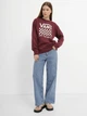 Свитшот женский Vans VN00055C4QU1 S Бордовый с принтом (196570482534) - изображение 3