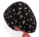 Медицинская шапочка женская HeadwearUniverse универсальная принт Букетики на черном - изображение 2