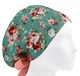 Медицинская шапочка женская HeadwearUniverse универсальная принт Розы на зелёном - изображение 1
