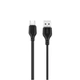 Кабель USB XO NB103 2.1A Quick Charge Micro 1m прогумований black - зображення 1