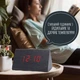 Настільний Годинник VST 868 з червоним підсвічуванням Чорний Wooden Clock - зображення 1
