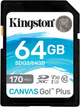 Kingston SDXC 64GB Canvas Go! Plus Class 10 UHS-I U3 V30 (SDG3/64GB) - зображення 1