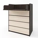 Комод пеленальный Эверест 80х45х101 венге/дуб молочный (телескопы) (TQP-2448) - изображение 3