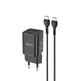 Сетевое зарядное устройство Hoco N19 Rigorous PD25W и кабель Type C - Type C Black - изображение 1