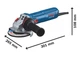 Угловая шлифовальная машина Bosch Professional GWS 12-125 S, 1200Вт, регулировка оборотов, диск 125 мм, рукоятка з системой Vibration Control, KickBack Control, Restart Protection, защита от перегрузок, плавный пуск (06013A6020) - изображение 11