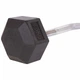 Штанга фиксированная изогнутая обрезиненная Zelart Rubber Hexagon Barbell TA-6231 35 кг Черный (58363128) - изображение 3