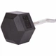 Штанга фиксированная изогнутая обрезиненная Zelart Rubber Hexagon Barbell TA-6231 45 кг Черный (58363128) - изображение 3