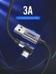 Кабель Ugreen US284 USB 2.0 to Angled USB Type-C Cable Aluminum Shell with Braided 3A 0.5 м Black (UGR-50940) - изображение 3