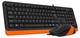Комплект (клавіатура + миша) A4Tech F1010 Black/Orange - изображение 2
