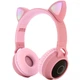 Бездротові навушники HAVIT HV-H624BT з вушками котика, з Micro SD Card, FM-радіо та AUX, pink - зображення 1