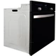 Духовой шкаф электрический Luxor HB 960 Colorverglasung BK цветной дисплей + 3 тонированных черных стекла двери металлическая прихватка в подарок, черный - изображение 4