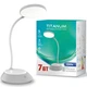Аккумуляторная настольная лампа TITANUM TLTF-022G 7W 3000-6500K с USB, с регулировкой яркости и температуры света, серая - изображение 4