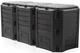 Компостер 1200L Чёрный 1980 x 719 x 826mm 3 сегментный Prosperplast - изображение 1