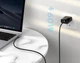 Кабель Ugreen US255 USB Type-C to Angled USB Type-C 60Вт Round Cable Aluminum Shell Nickel Plating 3A 0.5 м Black/Gray (UGR-50122) - изображение 4