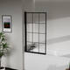 Скляна шторка для ванни AVKO Glass RDY24 70х140см Black - зображення 1