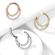 Двойное кольцо кликер из титана Spikes RHT67-1610-GDC серьги для пирсинга носа, трагуса, хеликса (1,2мм; 10мм) - изображение 3