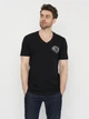 Футболка хлопковая длинная мужская Armani Exchange 11006.1 S Черная - изображение 1