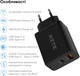 Зарядний пристрій RZTK GaN2 65W USB-A (QC4.0) USB-C (PD3.0) + кабель USB-C 100W Black - зображення 3