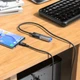 USB Подовжувач Hoco U107 Type-C male to USB female USB 3.0 1.2 м OTG Black - зображення 2