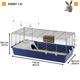 Клетка для кроликов и морских свинок Ferplast Rabbit 120 118х58.5х49.5 см Синяя (57053070) - изображение 2