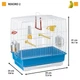 Клетка для попугаев и канареек Ferplast Rekord 2 39х25х41 см. Синяя (52007811) - изображение 2