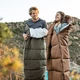 Спальник с капюшоном демисезонный Naturehike U350 NH20MSD07 левый Коричневый - изображение 6