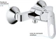 Змішувач для душу одноважільний GROHE BauLoop 23340000 хром латунь без душового набору CV031166 - зображення 3