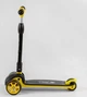 Самокат трехколесный 84377 Best Scooter ЖЕЛТЫЙ, складной алюминиевый руль, 3 колеса PU со светом - изображение 2