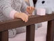 Детская кровать домик Монтессори BUSY WOOD напольная с ламелями Модель 2 140х70 см темное дерево - изображение 3