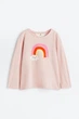 Реглан для девочки светло-розовый Радуга H&M 122-128см (400091580) - изображение 1