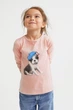 Реглан для девочки розовый Creative H&M 134-140cм (400091536) - изображение 3