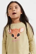 Реглан для дівчинки бежевий Олень H&M 134-140см (400091556) - зображення 3