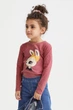 Реглан для девочки терракотовый Кролик H&M 134-140см (400091547) - изображение 4