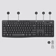 Комплект бездротовий Logitech MK295 Silent Wireless Graphite (920-009800) - зображення 2