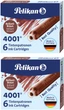 Набор чернильных картриджей Pelikan коротких 4001 2 уп по 6 шт Brilliant Brown Коричневые (311928-2) - изображение 1
