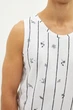 Майка чоловіча LC Waikiki в смужку з принтом пальми XXL Біла (LCW T-shirt -8452) - зображення 4