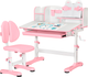 Комплект мебели Mealux BD-29 Panda XL Стол + стульчик + полка Pink (BD-29 PN) - изображение 1