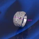 Кольцо с цирконами X10820 20 размер Белый - изображение 2
