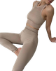 Леггинсы в рубчик с моделирующим швом сзади Leggings Rib Naturalle S/M Бежевые - изображение 2