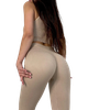 Леггинсы в рубчик с моделирующим швом сзади Leggings Rib Naturalle S/M Бежевые - изображение 3