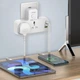 Сетевой фильтр разветвитель тройник 2 розетки с выключателем и USB + LED ночник Ldnio 2500W 3USB PD20W 10A Белый (SC2311) - изображение 2