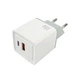 Сетевое зарядное устройство Mibrand MI-30 GaN 30W Travel Charger USB-A + USB-C White - изображение 1