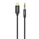 Кабель Baseus Yiven Type-C male To 3.5 male Audio Cable M01 Black - зображення 1